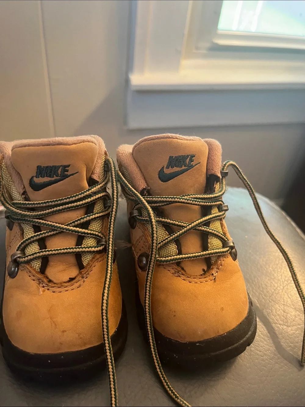 Nike babyTan Hiking Boots with Black Soles